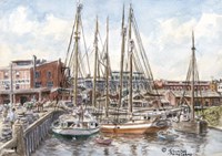 Crowded Dock Fine Art Print