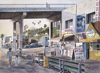 Santa Monica,  Prominade At Sunset Fine Art Print