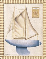 Blue Sailboat Fine Art Print
