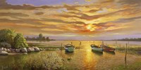 Laguna al tramonto Fine Art Print