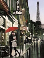 Romance in Paris (Detail) Fine Art Print