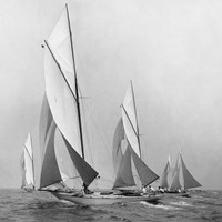 Sailboats Sailing Downwind, 1920 (Detail) Fine Art Print