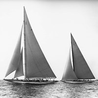 Sailboats in the America's Cup, 1934 (Detail) Fine Art Print