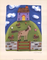 Purple Farmhouse by Sophie Harding - 10" x 12" - $11.49
