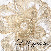 Metallic Floral Quote III Fine Art Print