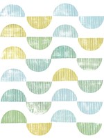 Semi Circle Block Print I Framed Print