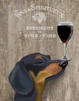 Dog Au Vin Dachshund Fine Art Print
