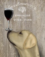 Dog Au Vin Yellow Labrador Fine Art Print