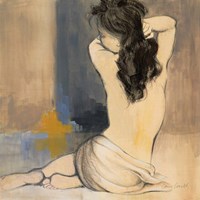 Waking Woman I (blue) Fine Art Print