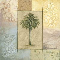 Palm Woodcut II Fine Art Print
