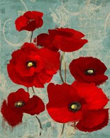 Kindle's Poppies I Crop Framed Print