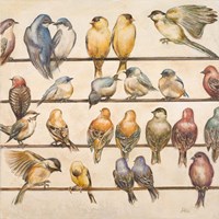 Gleeful Gathering I Framed Print