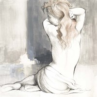 Sketched Waking Woman I Fine Art Print