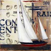 Blue Sailing Race II Fine Art Print