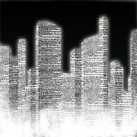 Black and White City II Fine Art Print