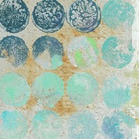 Aqua Circles II Framed Print