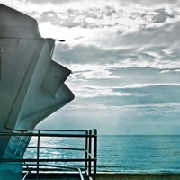 On a Teal Beach I Fine Art Print