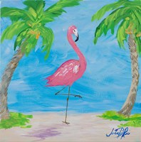 Fancy Flamingos I Fine Art Print