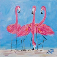 Fancy Flamingos II Fine Art Print