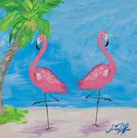 Fancy Flamingos IV Fine Art Print