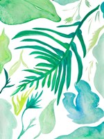 Green Water Leaves I Fine Art Print