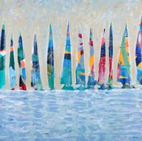 Dozen Colorful Boats Fine Art Print