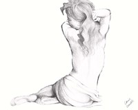 Waking Woman On White II Fine Art Print