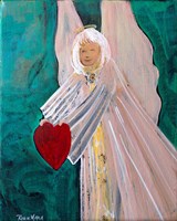 Angel Sharing Heart Fine Art Print