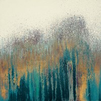 Teal Woods with Gold Fine Art Print