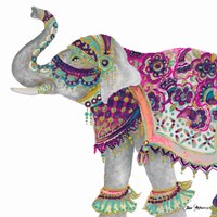 Boho Elephant Square Fine Art Print