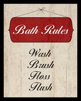 Bath Rules I Fine Art Print