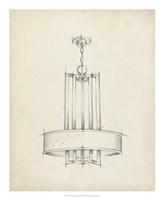Mid Century Chandelier I Fine Art Print