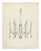 Mid Century Chandelier II Fine Art Print