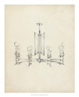 Mid Century Chandelier IV Fine Art Print