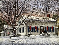 Red Ribbon Wreath Fine Art Print