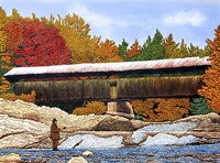 Fishing At The Swiftwater Bridge Fine Art Print