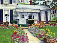 Best's Tulip Garden Fine Art Print