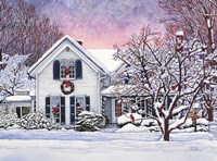 Christmas Cardinals, Orchard Park, NY Fine Art Print