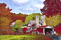 Covered Bridge And Buggy, Lancaster Co, Pa Fine Art Print