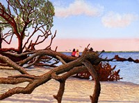 Driftwood Dreamers, Jekyll Island, Ga Fine Art Print