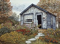 Flower Shed I, Arlington Vt Framed Print