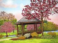 Green Lake Gazebo, Orchard Park, Ny Fine Art Print
