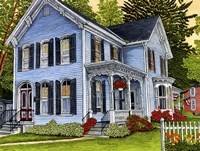 Hometown On A Summer Day, East Aurora Ny Fine Art Print