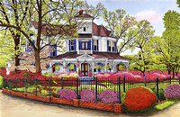Hunter House, Madison Ga Fine Art Print