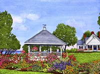 Lakeshore Gazebo, Derby Ny Fine Art Print