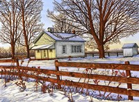 Old Schoolhouse, Leon, Ny Fine Art Print