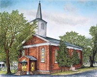 Saint Mary's Church - Eden, Ny Fine Art Print