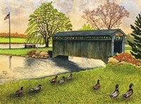 Winter's Covered Bridge, North Collins Ny Fine Art Print