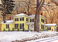 Wreaths In The Window, Hamburg Ny Fine Art Print