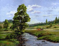 Meadow & Horses Fine Art Print